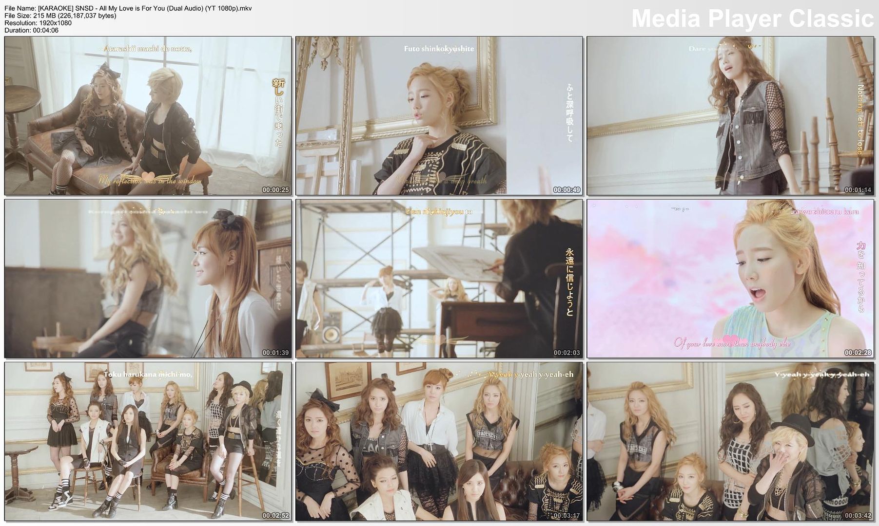 [karaoke] Girls’ Generation Snsd All My Love Is For You Dual Audio Youtube Hd 1080p